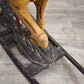 93051 Cavallo a dondolo vintage in legno