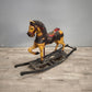 93051 Cavallo a dondolo vintage in legno