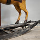 93051 Cavallo a dondolo vintage in legno