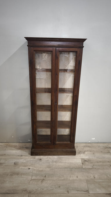 93050 Vetrina due sportelli in legno