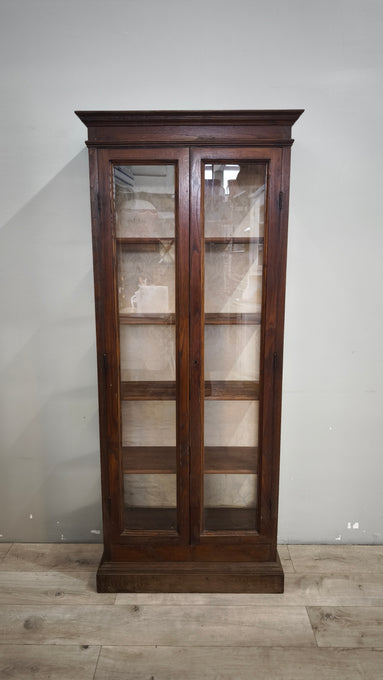 93050 Vetrina due sportelli in legno