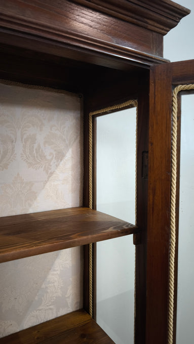 93050 Vetrina due sportelli in legno