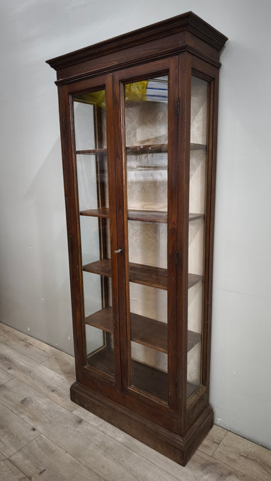 93050 Vetrina due sportelli in legno