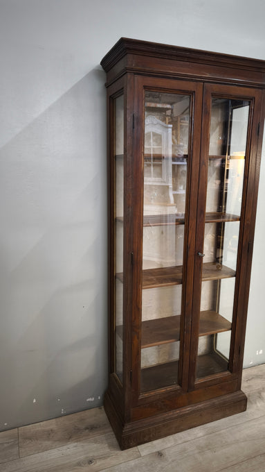 93050 Vetrina due sportelli in legno