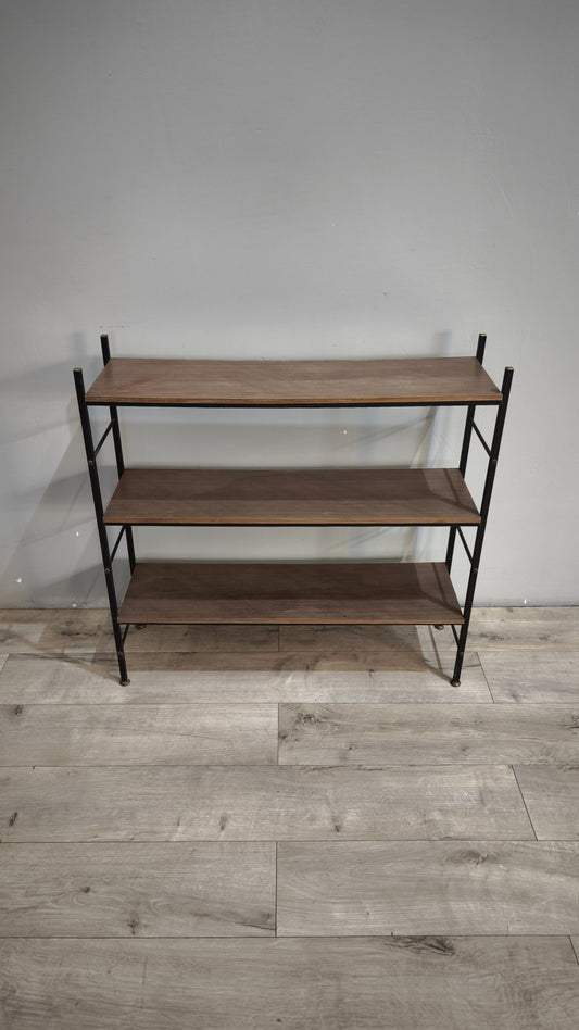 93105 Libreria stile nordico tre ripiani in metallo e formica