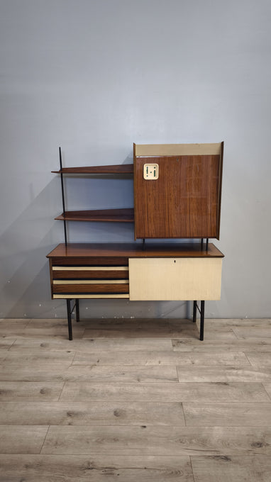 93123 Credenza anni '60 con libreria sfalzata