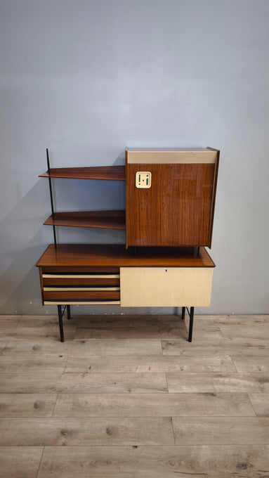 93123 Credenza anni '60 con libreria sfalzata