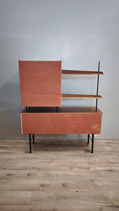 93123 Credenza anni '60 con libreria sfalzata