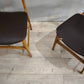 93142 Sedia nordica in legno con seduta nera