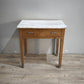 93155 Tavolo in legno con cassetto e piano in marmo