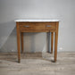 93155 Tavolo in legno con cassetto e piano in marmo