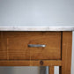 93155 Tavolo in legno con cassetto e piano in marmo