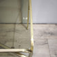 93175 Trittico tavolini da salotto in metallo dorato e piano in vetro