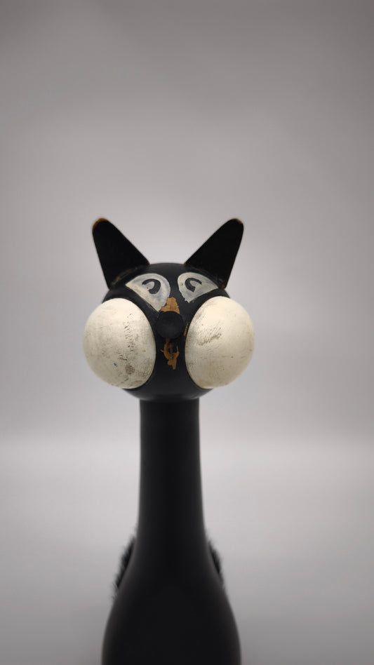93039 Piccola scopetta vintage a forma di gatto