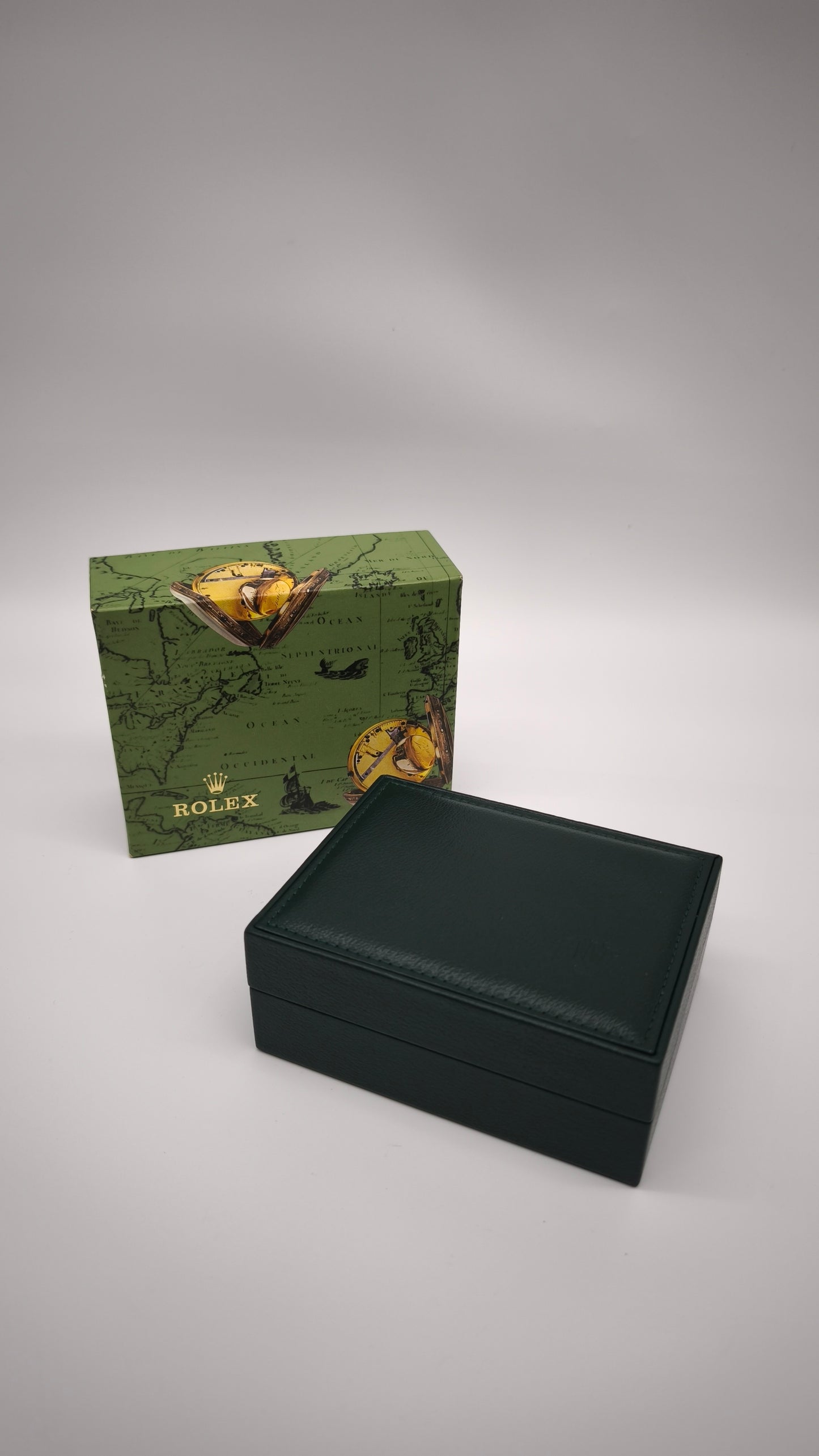 93044 Scatola Rolex verde con contro scatola