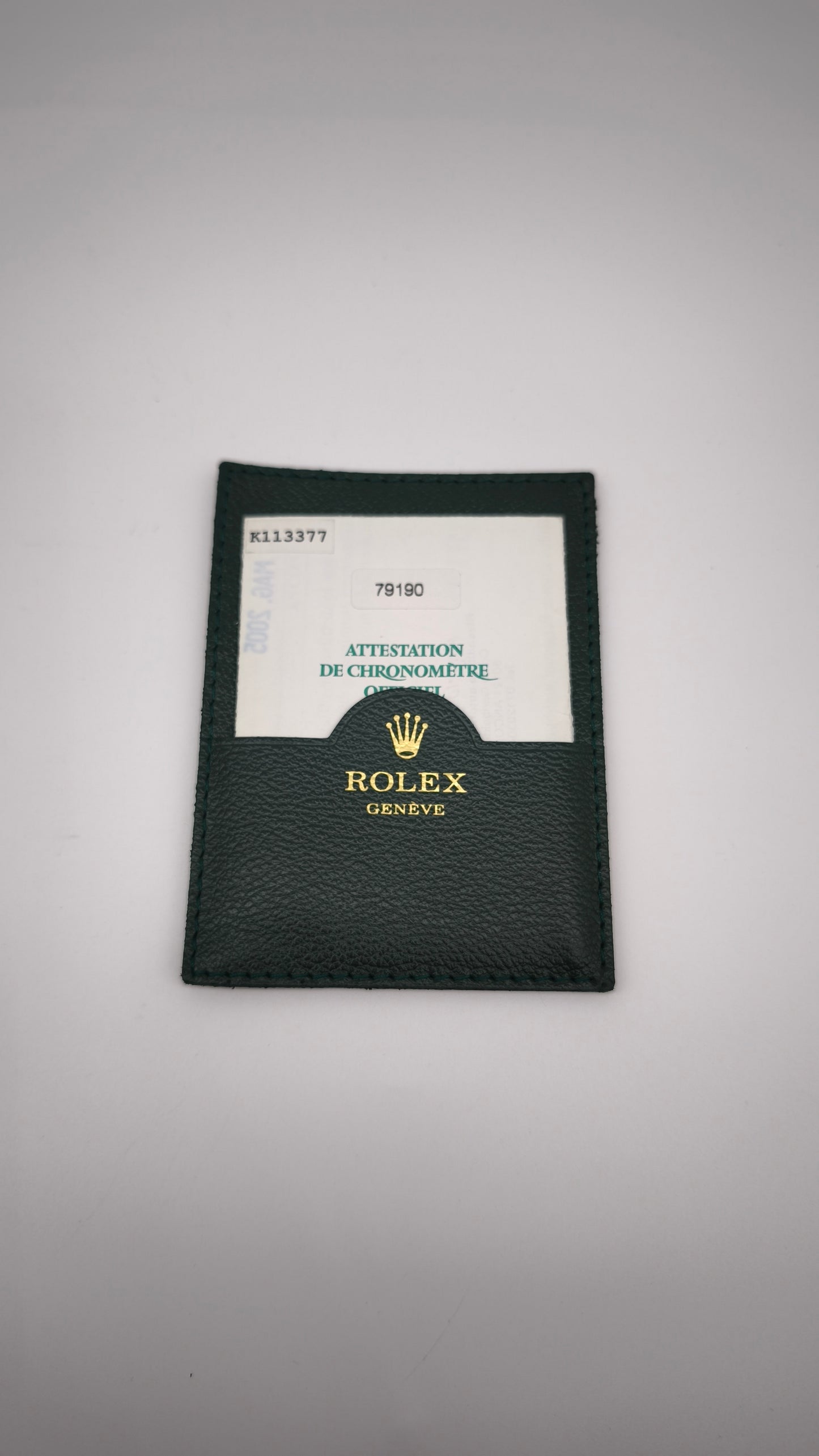 93044 Scatola Rolex verde con contro scatola