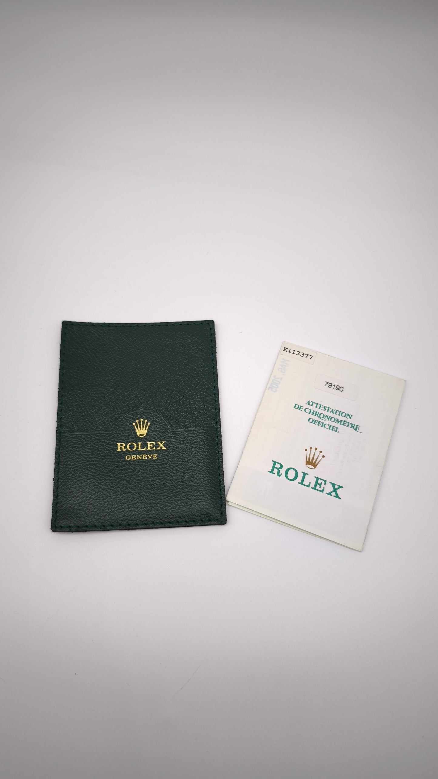 93044 Scatola Rolex verde con contro scatola