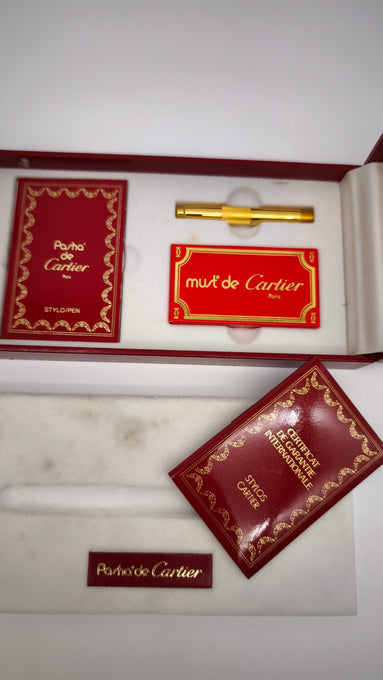 248 Scatola box penna Pasha' de Cartier vintage rossa