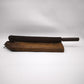 92956 Antico taglia pane in legno e ferro