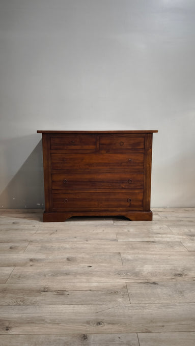 258 Cassettiera in legno con cinque cassetti
