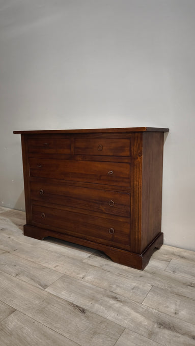 258 Cassettiera in legno con cinque cassetti