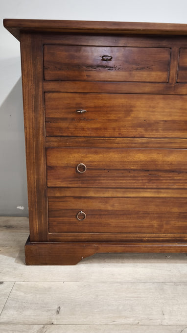 258 Cassettiera in legno con cinque cassetti