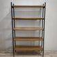 93279 Libreria con struttura in ferro e ripiani in legno