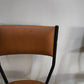 93281 Set n 4 sedie anni '70 in ecopelle marrone