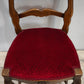 93286 Set n 6 sedie stile provenzale con seduta rossa