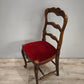 93286 Set n 6 sedie stile provenzale con seduta rossa