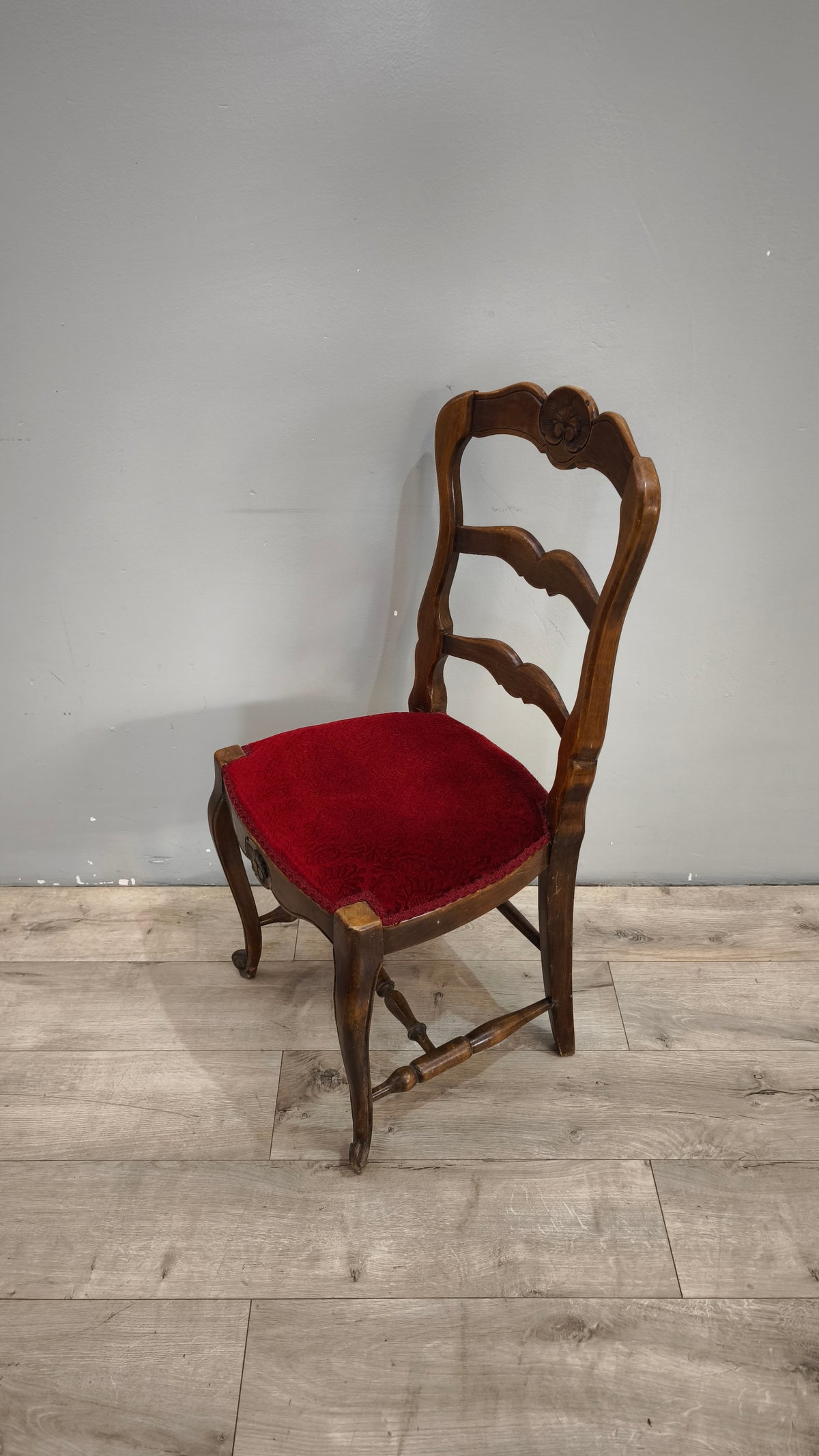 93286 Set n 6 sedie stile provenzale con seduta rossa