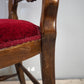 93286 Set n 6 sedie stile provenzale con seduta rossa