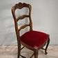 93286 Set n 6 sedie stile provenzale con seduta rossa