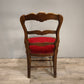 93286 Set n 6 sedie stile provenzale con seduta rossa