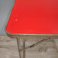 93309 Tavolo vintage pieghevole con piano rosso