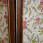 93314 Separé in legno e tessuto con decorazione a motivo floreale