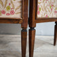 93314 Separé in legno e tessuto con decorazione a motivo floreale