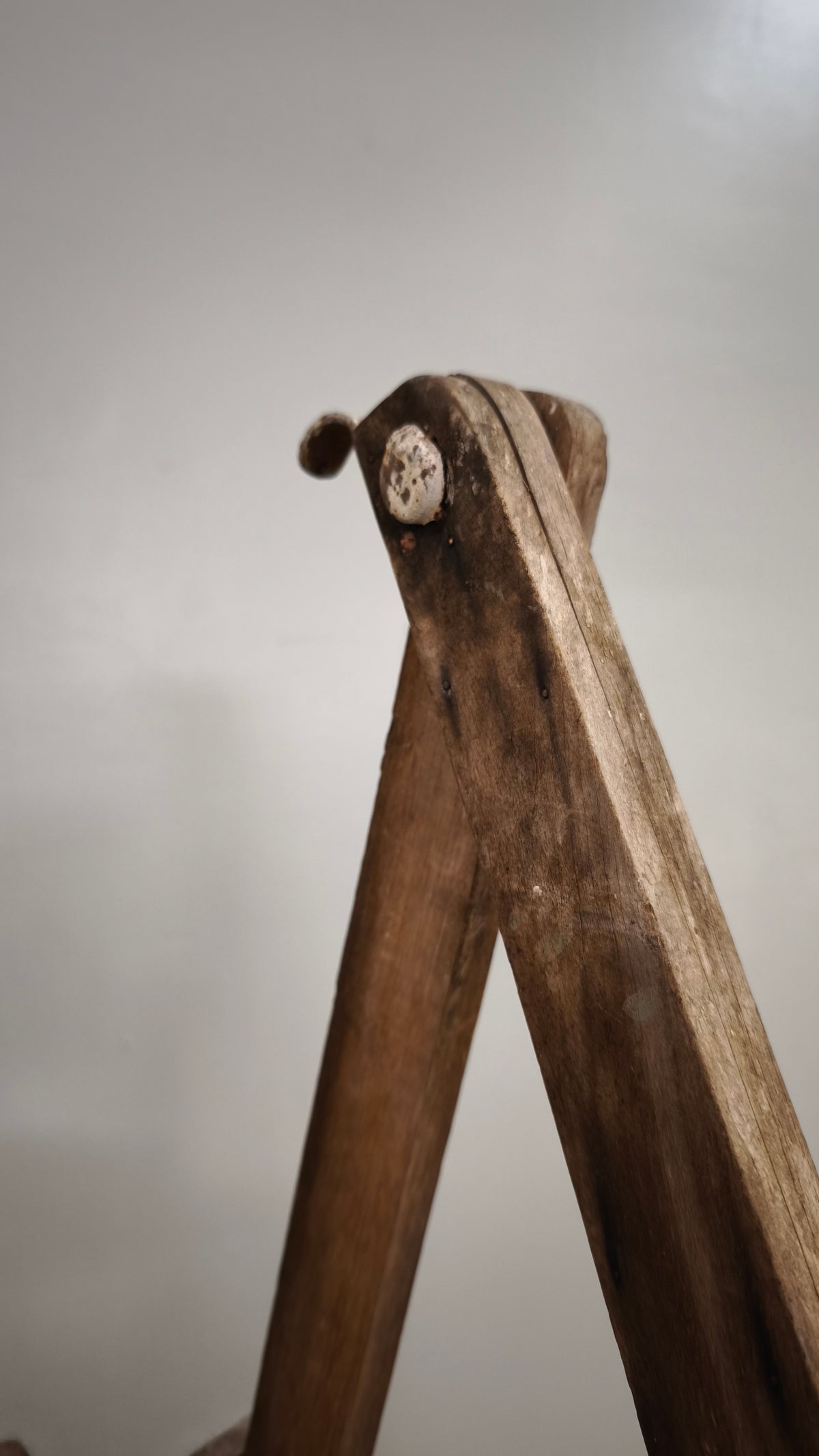 93298 Scalone vintage in legno richiudibile