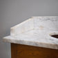 93523 Toletta in legno con piano in marmo e catini