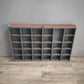 267 Scaffale porta minuterie in legno dipinto grigio