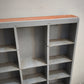 267 Scaffale porta minuterie in legno dipinto grigio