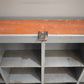 267 Scaffale porta minuterie in legno dipinto grigio