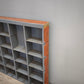 267 Scaffale porta minuterie in legno dipinto grigio