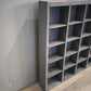 267 Scaffale porta minuterie in legno dipinto grigio