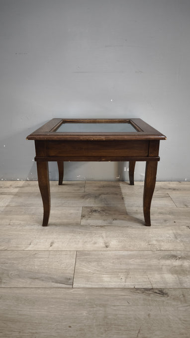 99591 Tavolino da salotto in legno con teca