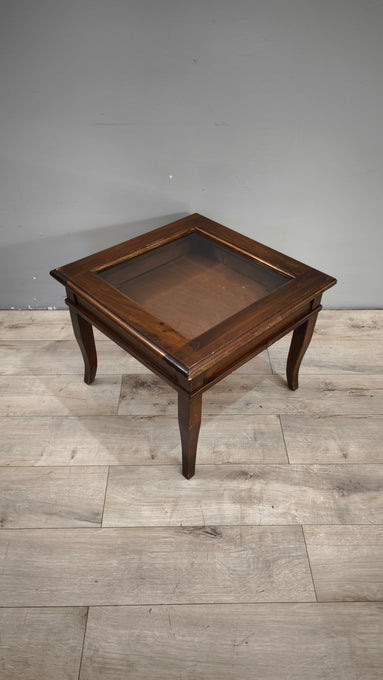 99591 Tavolino da salotto in legno con teca