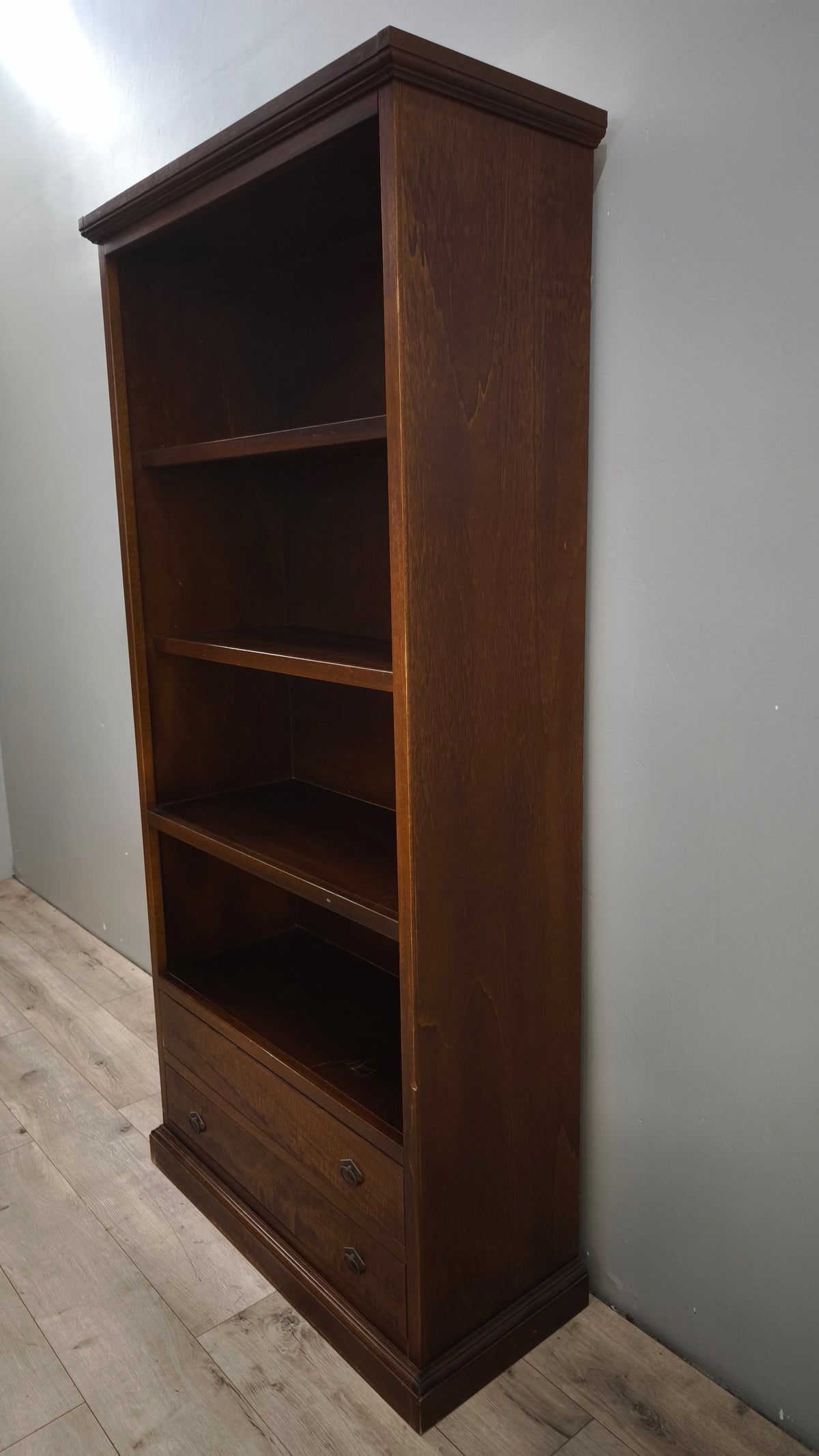 93616 Libreria in legno con cassetti inferiori