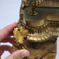 93221 Orologio con dama in metallo dorato e alzata in legno