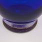 93290 Vaso in vetro soffiato di Murano La Murrina blu con manici dorati