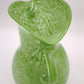 93191 Vaso in vetro soffiato verde con manici